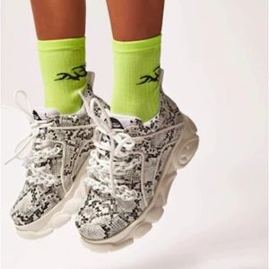 Women's X Jaded London Snake Print
Chain Chunky Sneakers